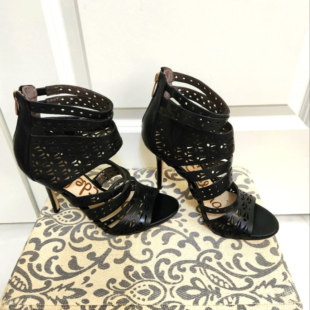 NEW Sam Edelman Alysia Leather Heels - Picture 2 of 8